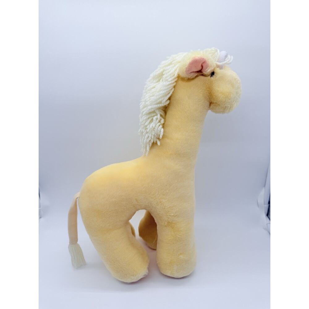 1987 Vintage Graphics International Yellow Giraffe Plush Stuffed Animal Toy 14"